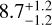 ${8.7_{ - 1.2}^{ + 1.2}}$
