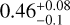 $^{+0.08}_{-0.1}$