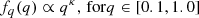 $$ \begin{aligned} f_q(q) \propto q^\kappa , \, \mathrm{for} q \in \mathrm{[0.1, 1.0]} \end{aligned} $$