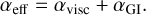 ${\alpha _{{\rm{eff}}}} = {\alpha _{{\rm{visc}}}} + {\alpha _{{\rm{GI}}}}.$