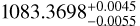 $1083.3698_{ - 0.0055}^{ + 0.0045}$