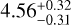 $4.56_{ - 0.31}^{ + 0.32}$