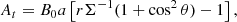$$ \begin{aligned} A_t = B_0 a \left[r\Sigma ^{-1}(1+\cos ^2\theta )-1\right], \end{aligned} $$