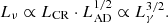 $$ \begin{aligned} L_{\nu } \propto L_{\rm CR} \cdot L_{\rm AD}^{1/2} \propto L_{\gamma }^{3/2}. \end{aligned} $$