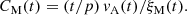 $$ \begin{aligned} C_{\rm M}(t)=(t/p)\,v_{\rm A}(t)/{\xi _{\rm M}}(t). \end{aligned} $$