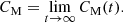 $$ \begin{aligned} C_{\rm M}=\lim _{t\rightarrow \infty }C_{\rm M}(t). \end{aligned} $$
