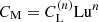 $ C_{\mathrm{M}}=C_{\mathrm{L}}^{(n)}\mathrm{Lu}^n $