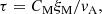 $$ \begin{aligned} \tau =C_{\rm M}{\xi _{\rm M}}/v_{\rm A}, \end{aligned} $$