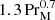 $ 1.3\,\mathrm{Pr}_{\mathrm{M}}^{0.7} $