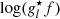 $ \log(g_l^{\star}f) $