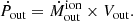$$ \begin{aligned} \dot{{P}}_{\rm {out}}={\dot{{M}}_\mathrm {out} ^\mathrm{{ion}}} \times {V_{\rm {out}}}. \end{aligned} $$