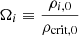 $$ \begin{aligned} \Omega _i\equiv \frac{\rho _{i,0}}{\rho _{\mathrm{crit,0}}} \end{aligned} $$