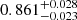 $ 0.861^{+0.028}_{-0.023} $