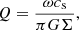 $$ \begin{aligned} Q = \frac{\omega c_{\mathrm{s} }}{\pi G \Sigma }, \end{aligned} $$