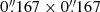 $ 0{{\overset{\prime\prime}{.}}}167\times0{{\overset{\prime\prime}{.}}}167 $