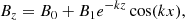 $$ \begin{aligned} & B_z = B_0 + B_1 e^{-kz} \cos (kx) , \end{aligned} $$