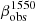 $ \beta^{1550}_{\mathrm{obs}} $