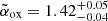$ \tilde{\alpha}_{\mathrm{ox}} = 1.42^{+0.05}_{-0.04} $