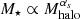$ M_\star \propto M^{\alpha_s}_{\rm halo} $