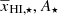 $ \overline{x}_{\mathrm{HI},\star}, A_\star $