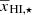 $ \overline{x}_{\mathrm{HI},\star} $