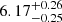$ \rm 6.17 ^{+ 0.26}_{- 0.25 } $