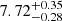 $ \rm 7.72^{+ 0.35}_{- 0.28 } $