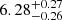 $ \rm 6.28^{+ 0.27}_{- 0.26 } $
