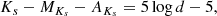 $$ \begin{aligned} K_s-M_{K_s}-A_{K_s}= 5 \log {d}-5, \end{aligned} $$