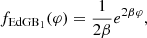 $$ \begin{aligned} f_{\mathrm{EdGB}_1}(\varphi ) = \frac{1}{2\beta }e^{2 \beta \varphi }, \end{aligned} $$