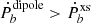 $ \dot{P}^{\mathrm{dipole}}_{b} > \dot{P}_b^{\mathrm{xs}} $