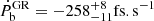 $ \dot{P}_{\mathrm{b}}^{\mathrm{GR}} = -258^{+8}_{-11} {\mathrm{fs.s}^{-1}} $