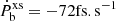 $ \dot{P}_{\mathrm{b}}^{\mathrm{xs}} = -72 {\mathrm{fs.s}^{-1}} $