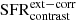 $ {\mathrm{SFR}_{\mathrm{contrast}}^{\mathrm{ext-corr}}} $
