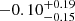 $ -0.10_{-0.15}^{+0.19} $