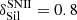 $ \delta_{\mathrm{Sil}}^{\mathrm{SNII}}=0.8 $
