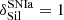 $ \delta_{\mathrm{Sil}}^{\mathrm{SNIa}}=1 $