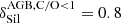 $ \delta_{\mathrm{Sil}}^{\mathrm{AGB, C/O < 1}}=0.8 $