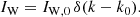 $$ \begin{aligned} I_{\rm W} = I_{\rm W,0}\, \delta (k-k_0). \end{aligned} $$