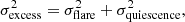 $$ \begin{aligned} \sigma _{\rm excess}^2 = \sigma _{\rm flare}^2+\sigma _{\rm quiescence}^2, \end{aligned} $$