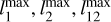 $l_1^{\max },l_2^{\max },l_{12}^{\max }$