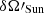 $ \delta \Omega\prime_{\mathrm{Sun}} $