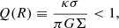 $$ \begin{aligned} Q(R) \equiv \frac{\kappa \sigma }{\pi G \Sigma } < 1 , \end{aligned} $$