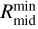 $R_{{\rm{mid}}}^{\min }$