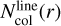 $N_{{\rm{col}}}^{{\rm{line}}}(r)$