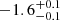 $ -1.6^{+0.1}_{-0.1} $