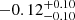 $ -0.12^{+0.10}_{-0.10} $