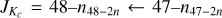 ${J_{{K_c}}} = 48 - {n_{48 - 2n}} \leftarrow 47 - {n_{47 - 2n}}$