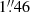 $ 1{{\overset{\prime\prime}{.}}}46 $