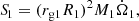 $$ \begin{aligned}&{S\!}_1 = (r_{\rm g1}R_1)^2M_1\dot{\Omega }_1,\end{aligned} $$